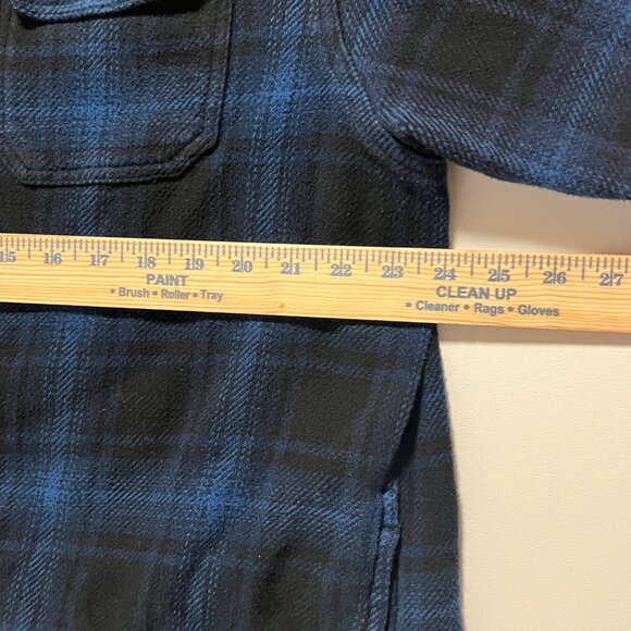 Orvis Heavyweight Flannel Shirt Button Up Shacket Jacket Blue Men's size XL - Picture 3 of 9